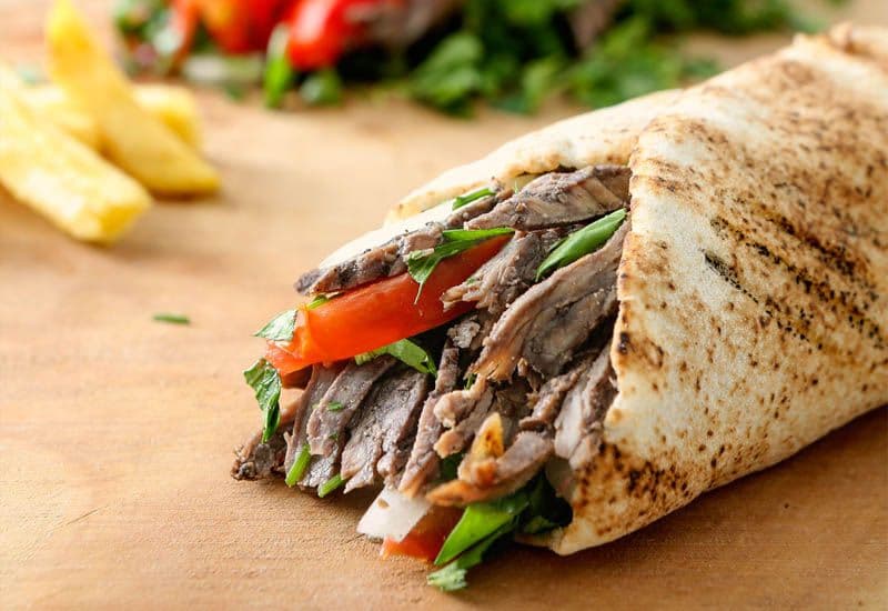 Shawarma de Carne al Estilo Libanés