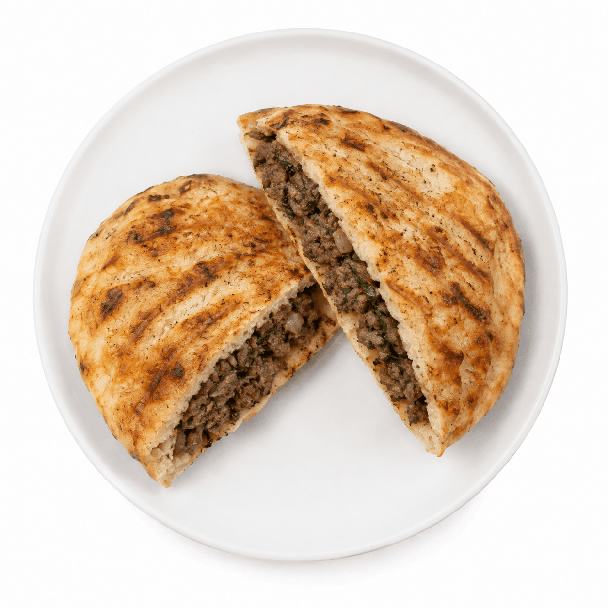 Arayes Kafta (Pan de Pita Libanés Relleno de Carne)
